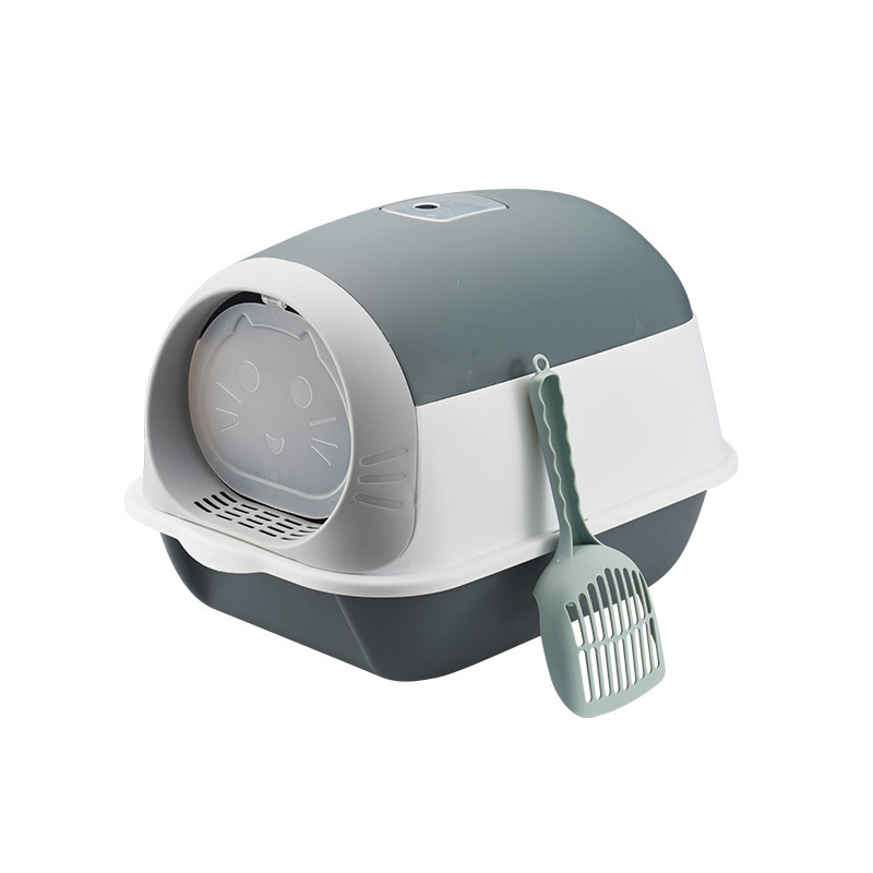 OEM dome cat litter box with removable cover, scoop and custom color options