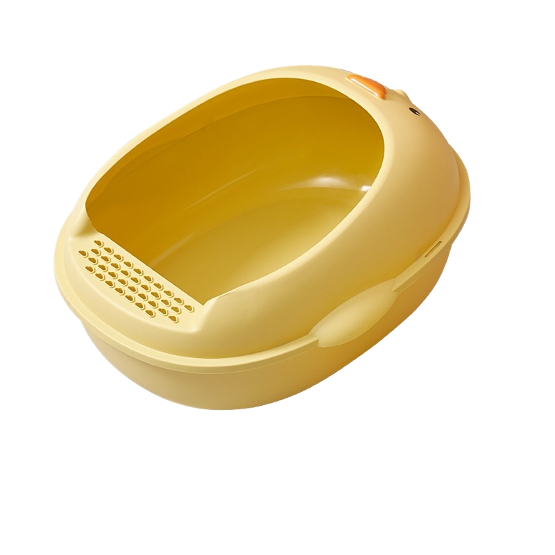 Large White Enclosed Cat Litter Box with Top Sifting Lid, Front Viewing Door and Scoop